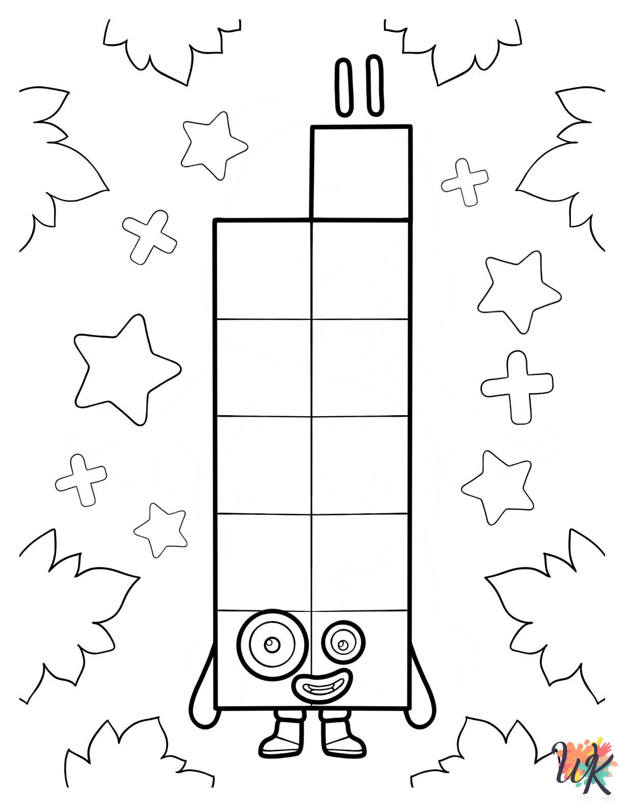 Numberblocks ornaments coloring pages