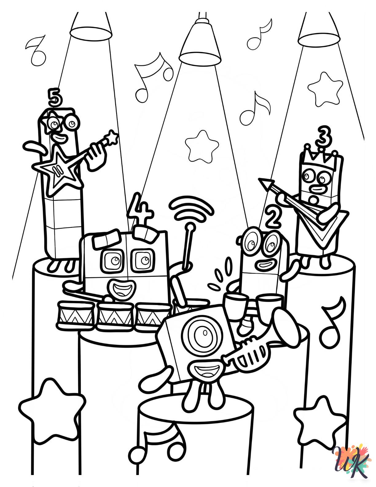 coloring pages for kids Numberblocks