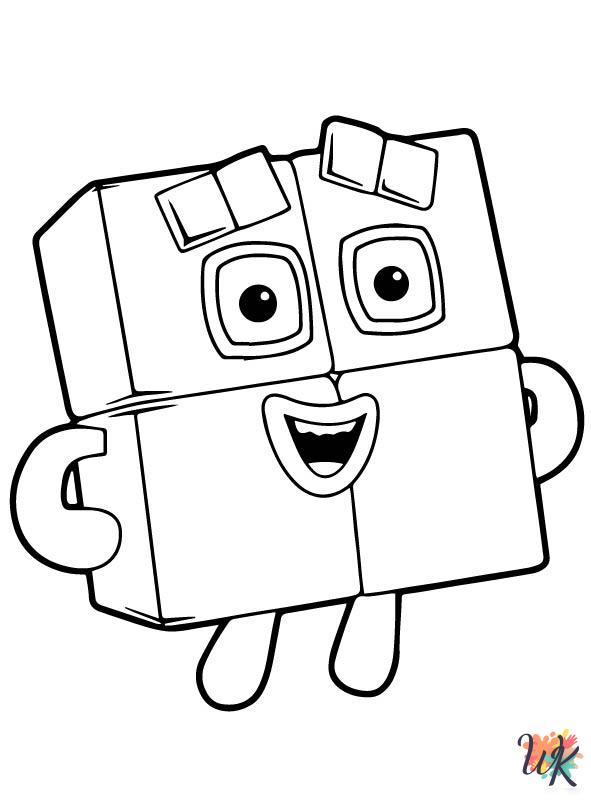 Numberblocks ornament coloring pages