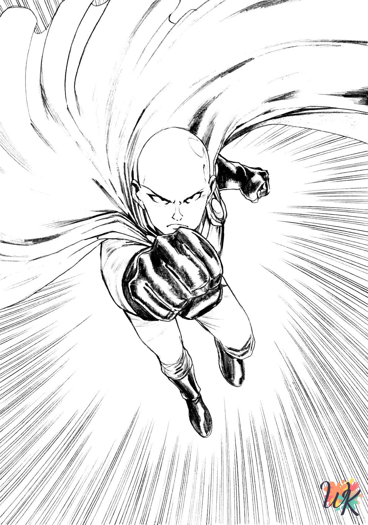 One-Punch Man coloring pages printable free