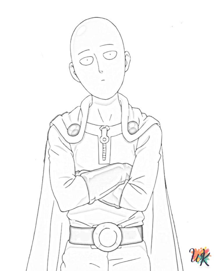 One-Punch Man themed coloring pages