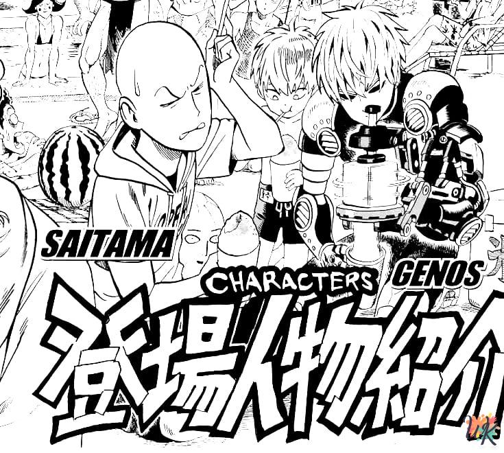 coloring pages for One-Punch Man