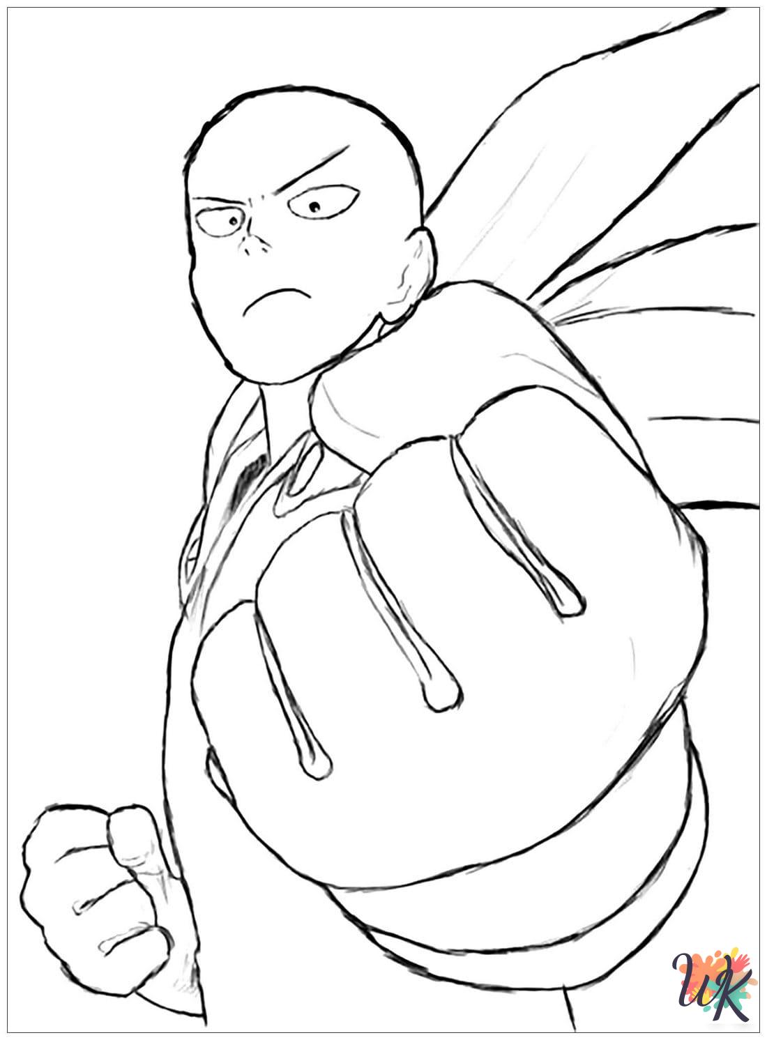 One-Punch Man coloring pages for adults