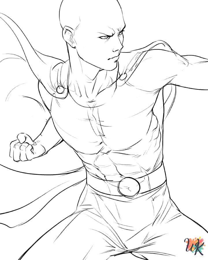 One-Punch Man coloring pages for preschoolers