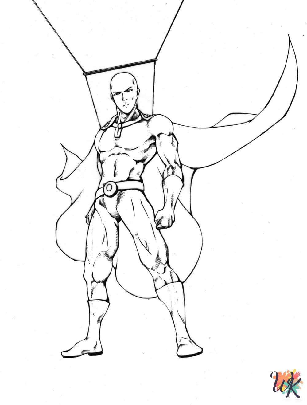 One-Punch Man themed coloring pages 1