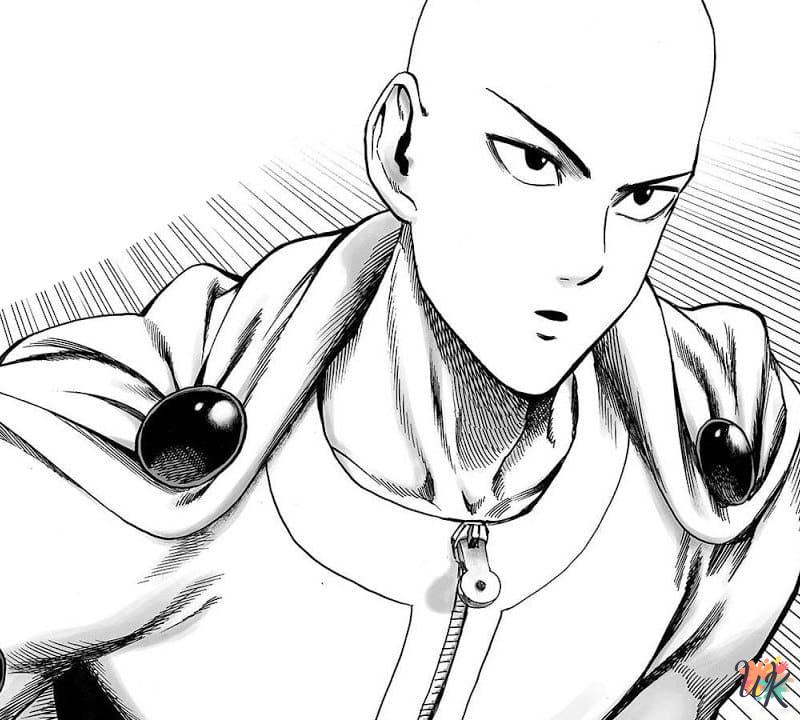 printable One-Punch Man coloring pages for adults