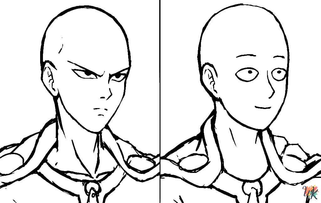 hard One-Punch Man coloring pages