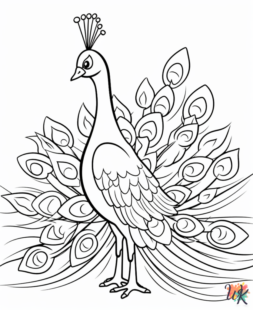 44 Peacock Coloring Pages For Kids - ColoringPagesWK.com