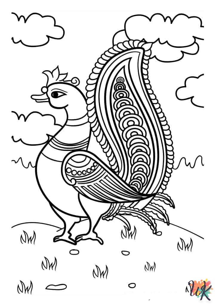 adult coloring pages Peacock