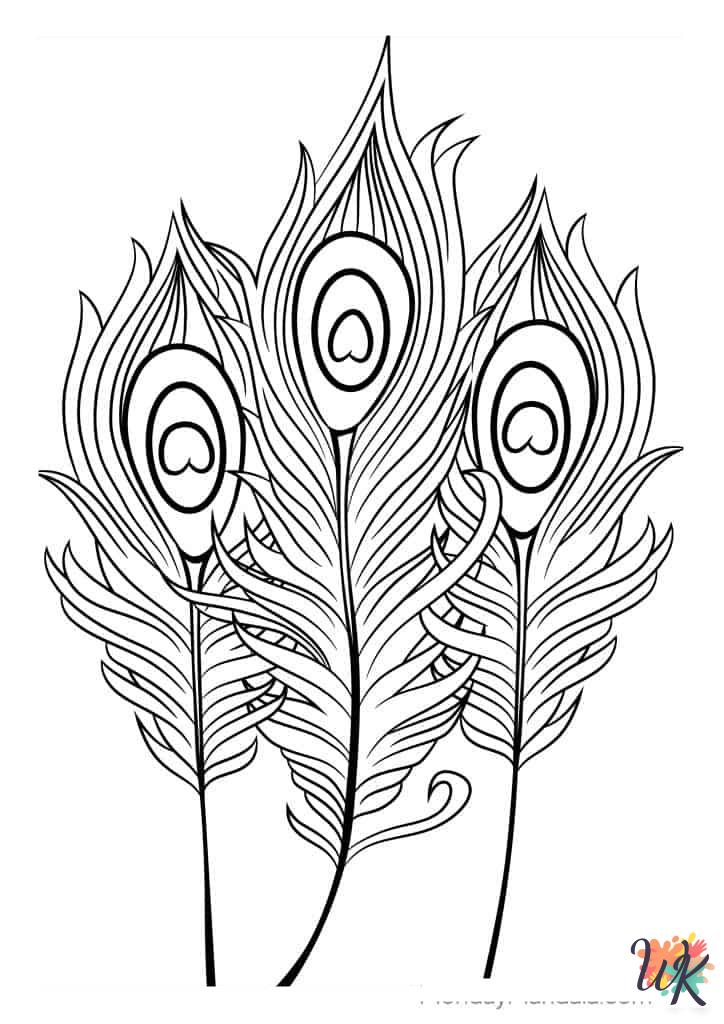 Peacock coloring pages pdf