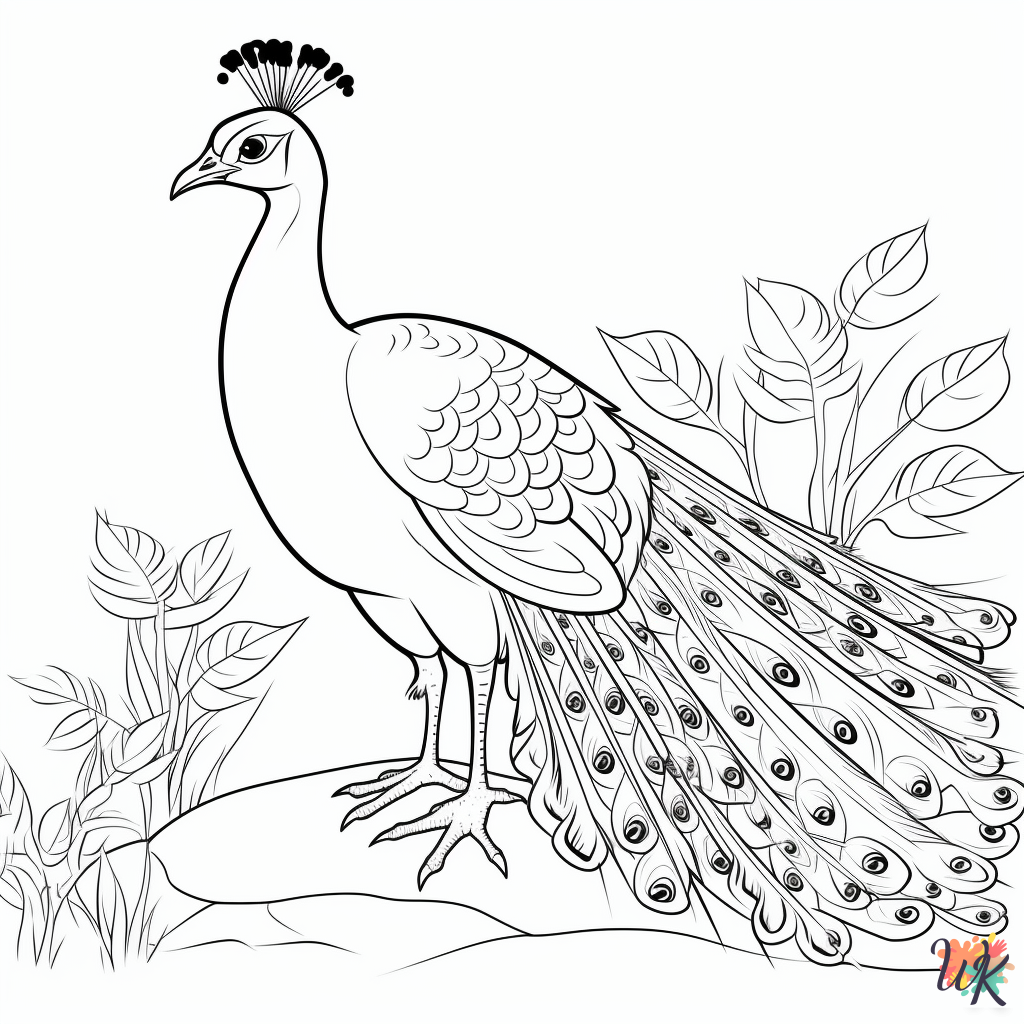 coloring pages Peacock