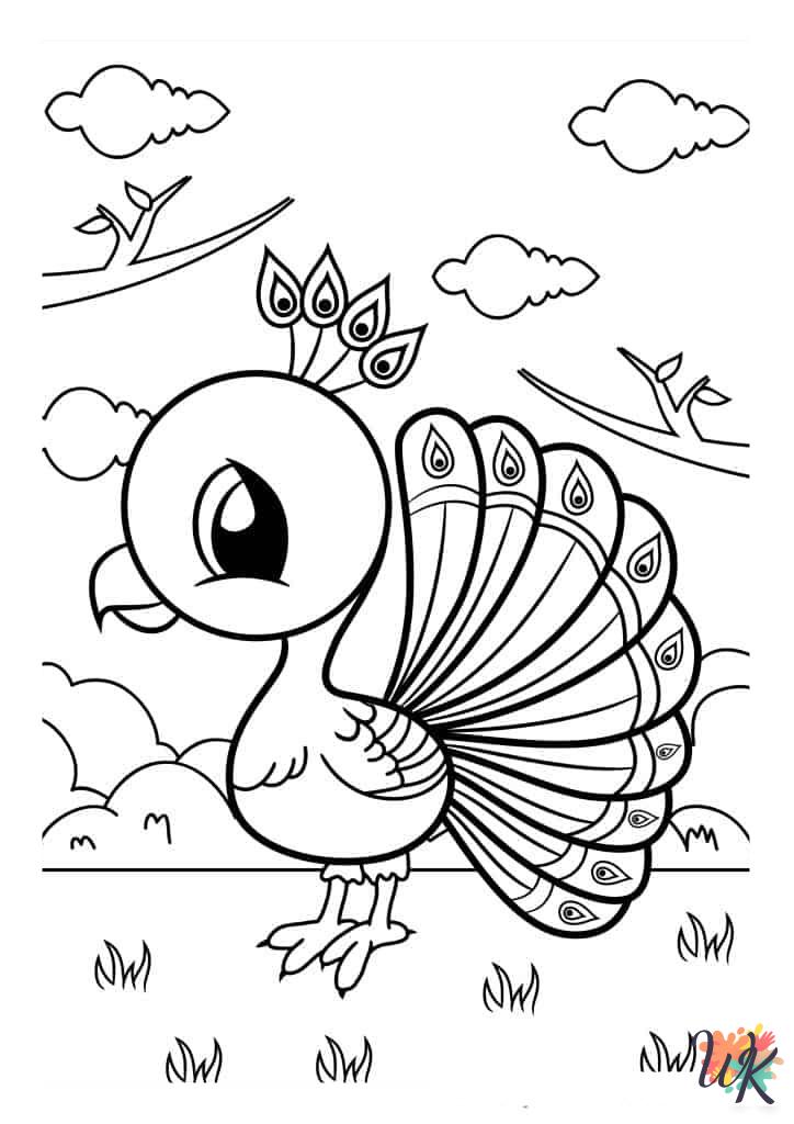 coloring pages Peacock
