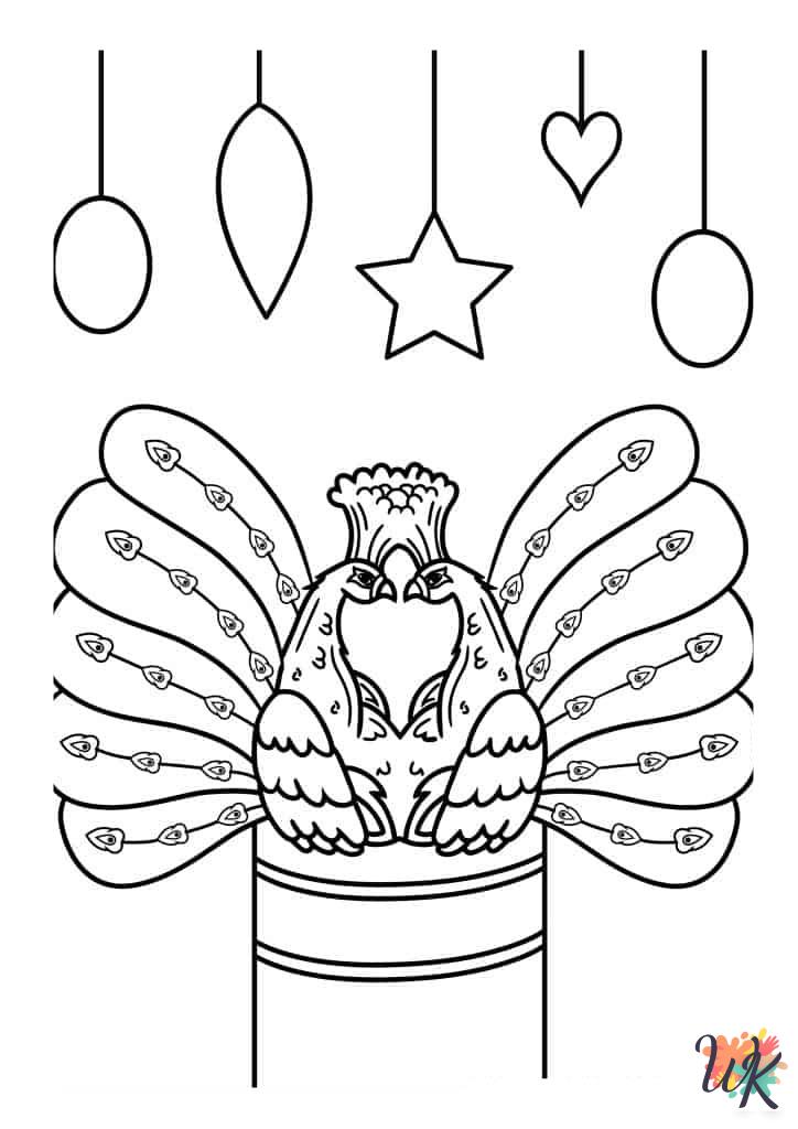 free printable Peacock coloring pages