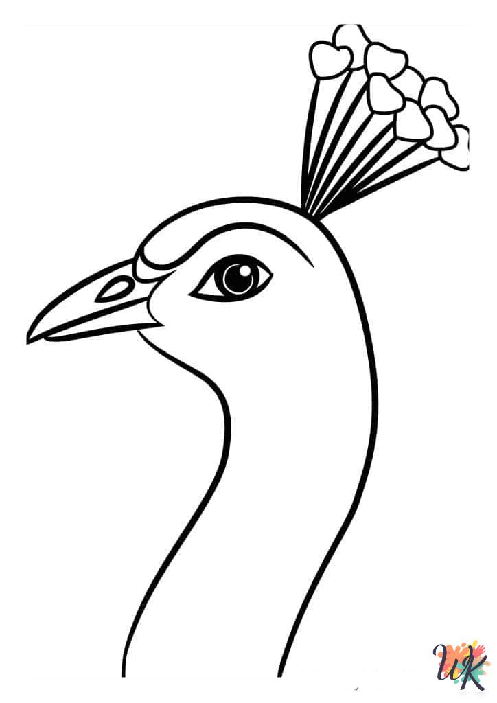 Peacock coloring pages printable