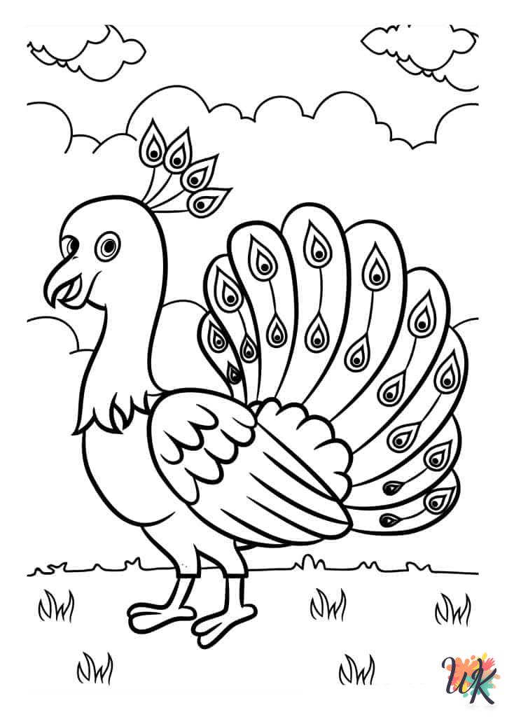 free printable coloring pages Peacock