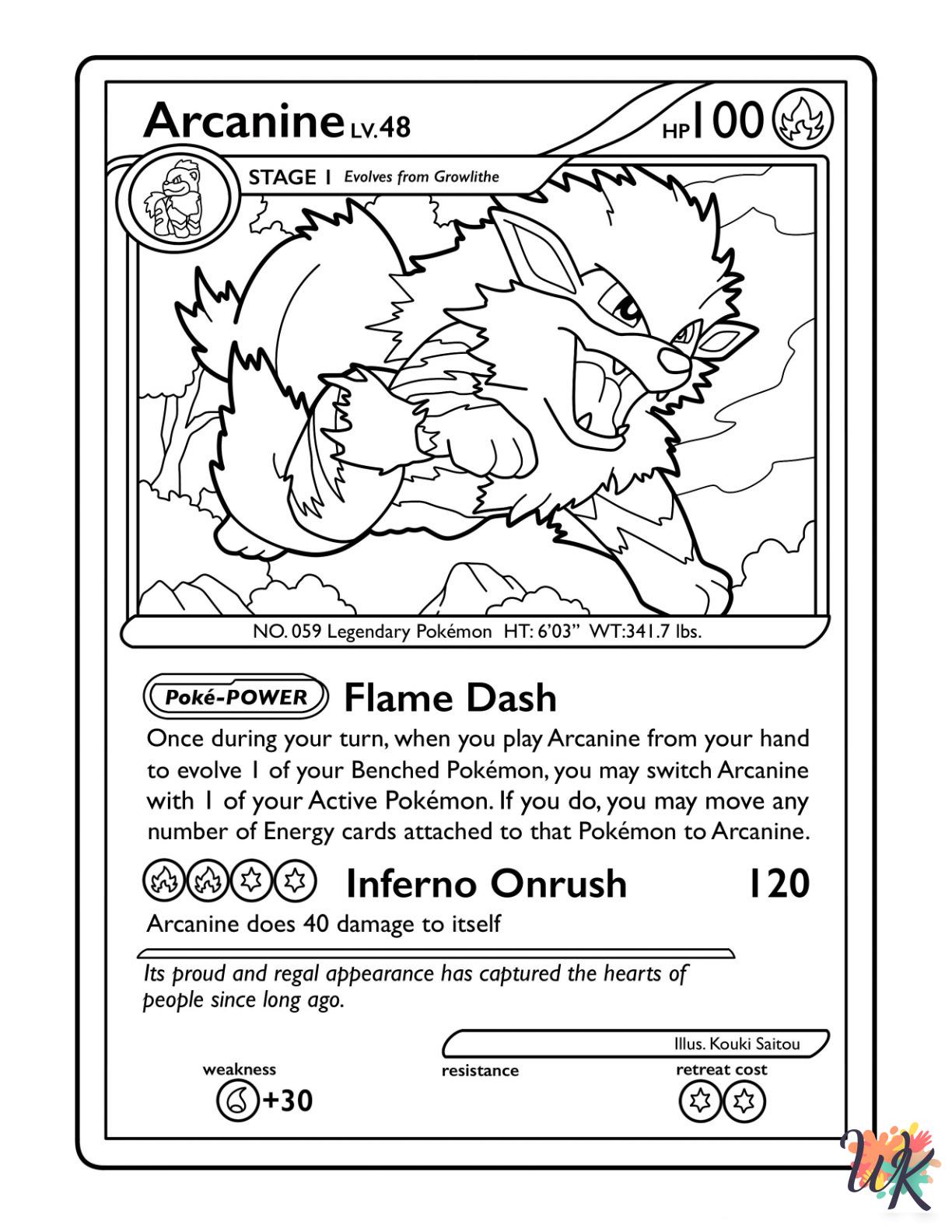 Pokemon Card coloring pages free