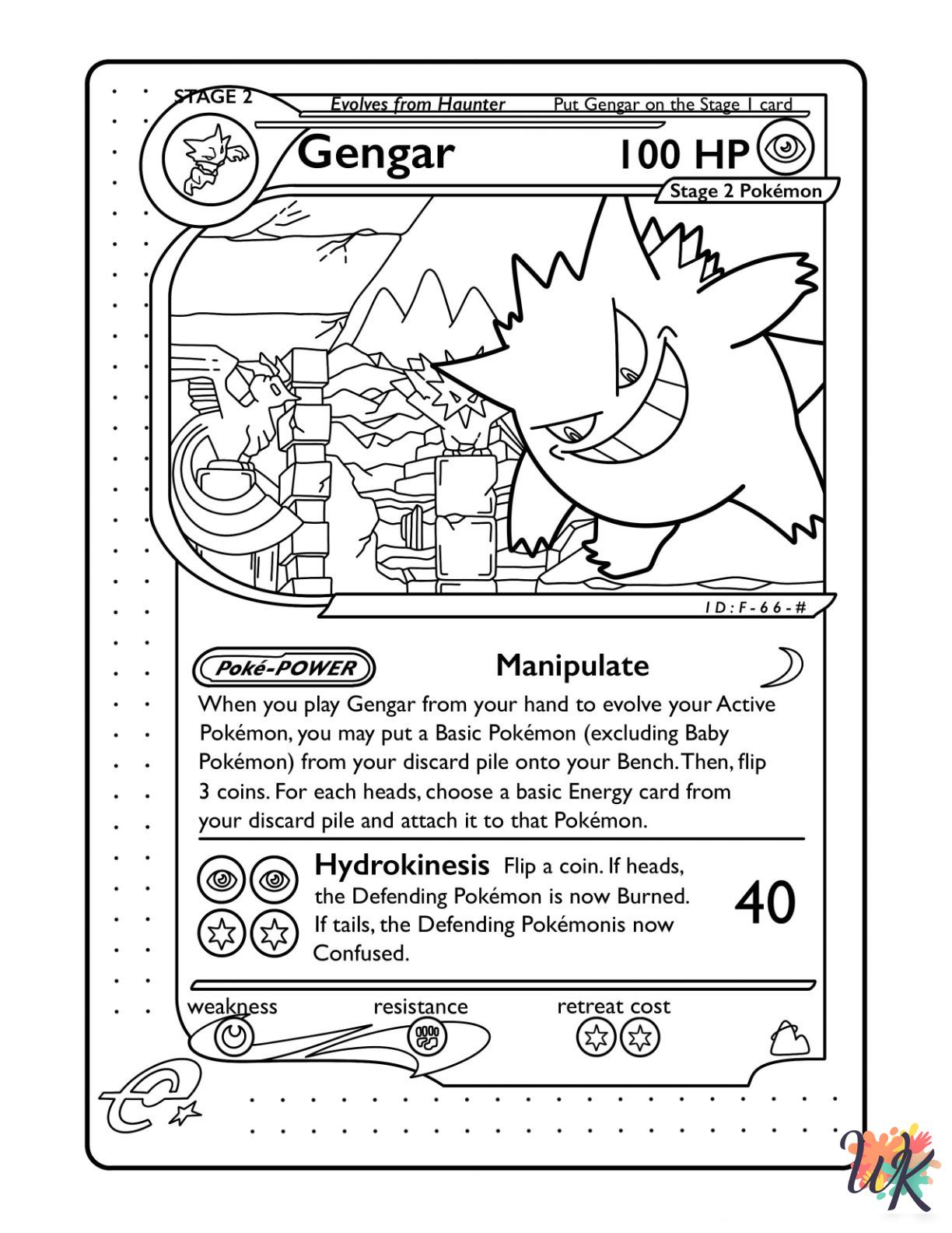 free printable Pokemon Card coloring pages
