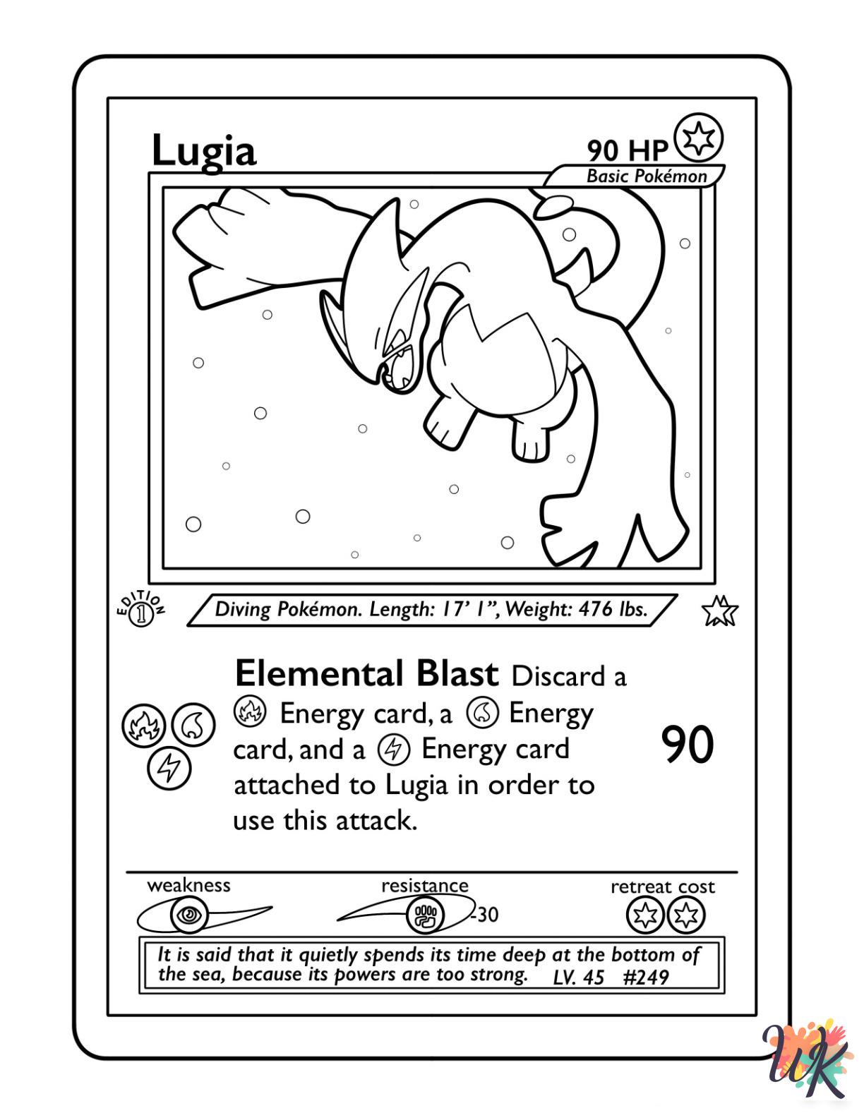 free Pokemon Card coloring pages pdf