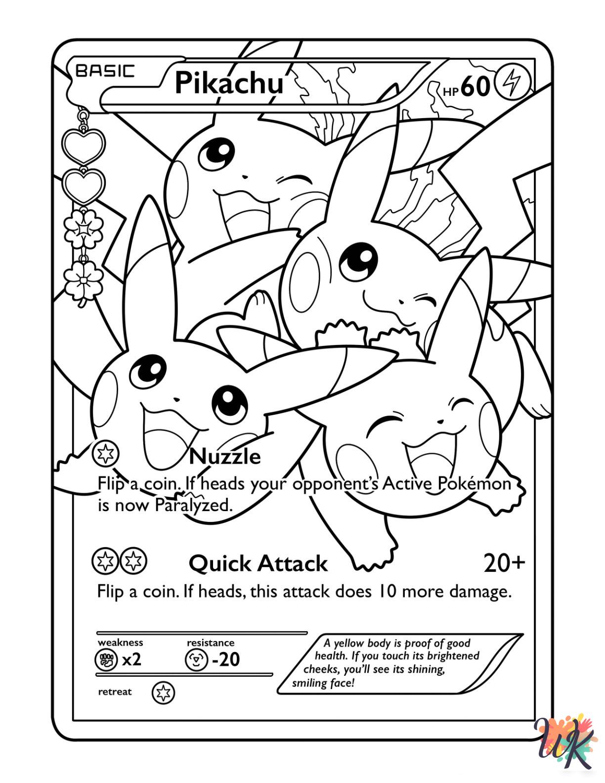 free Pokemon Card coloring pages for adults