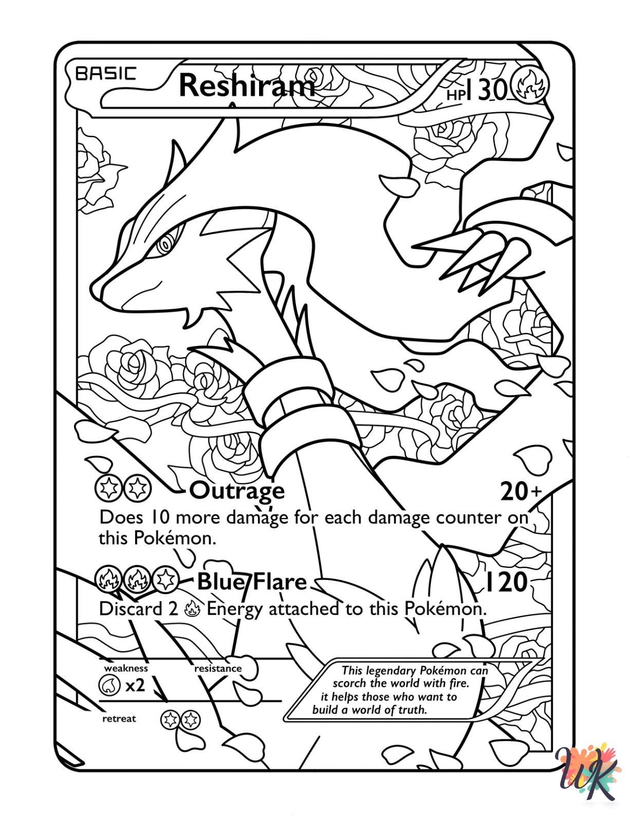 Pokemon Card coloring pages to print