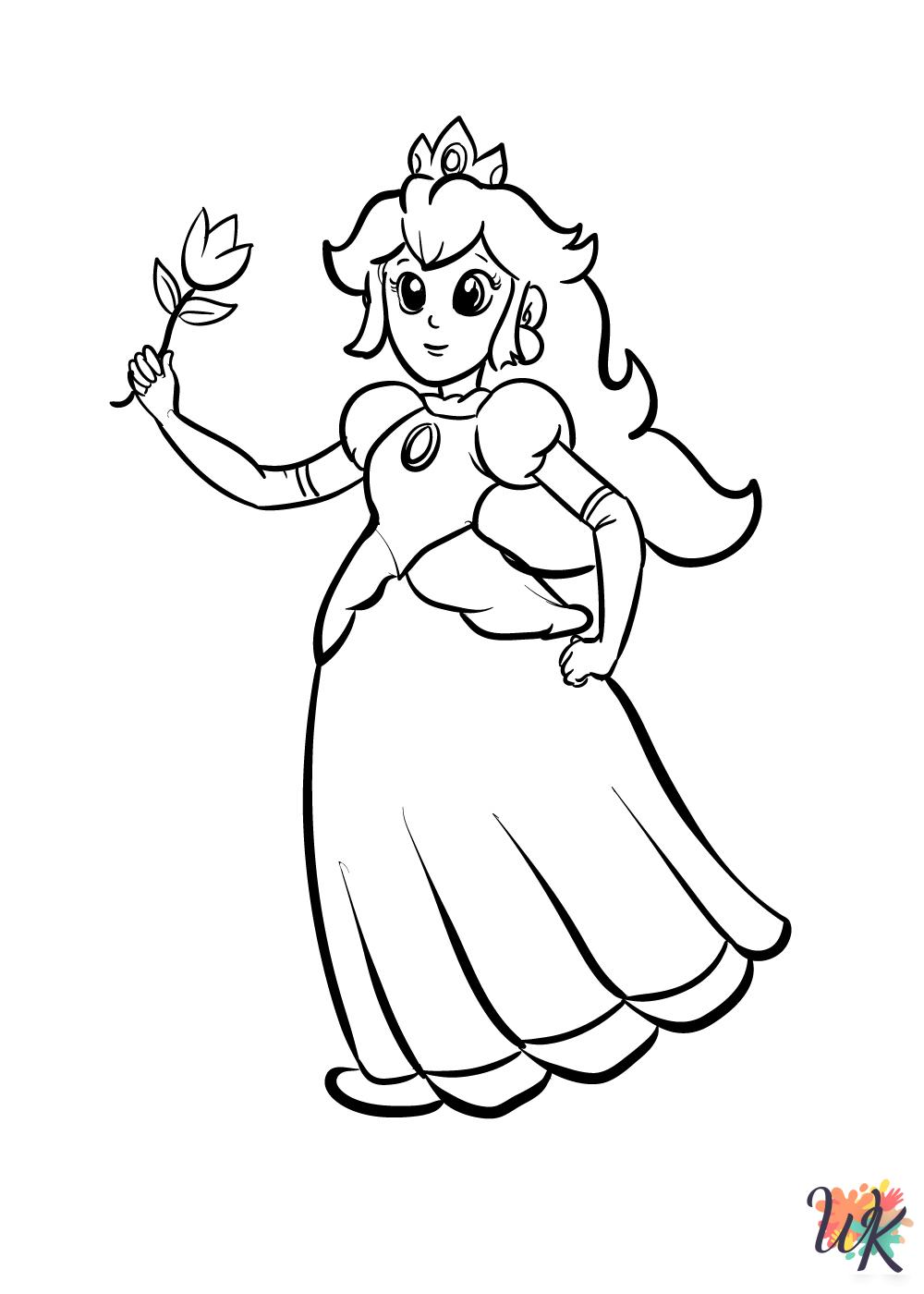 Princess Peach coloring pages free