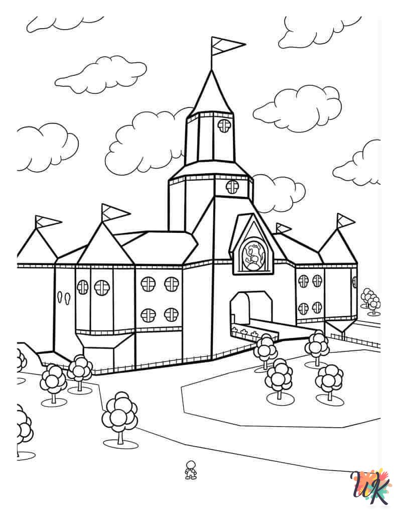 merry Princess Peach coloring pages