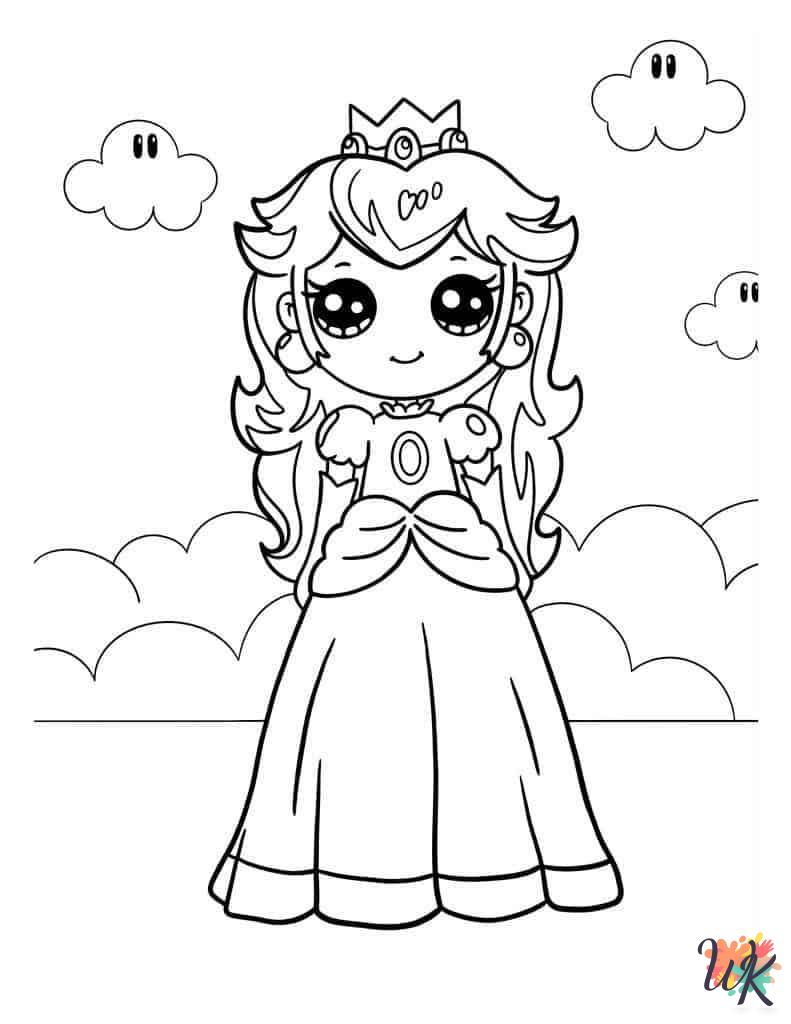 free printable Princess Peach coloring pages