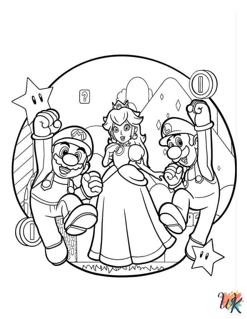 coloring pages for Princess Peach