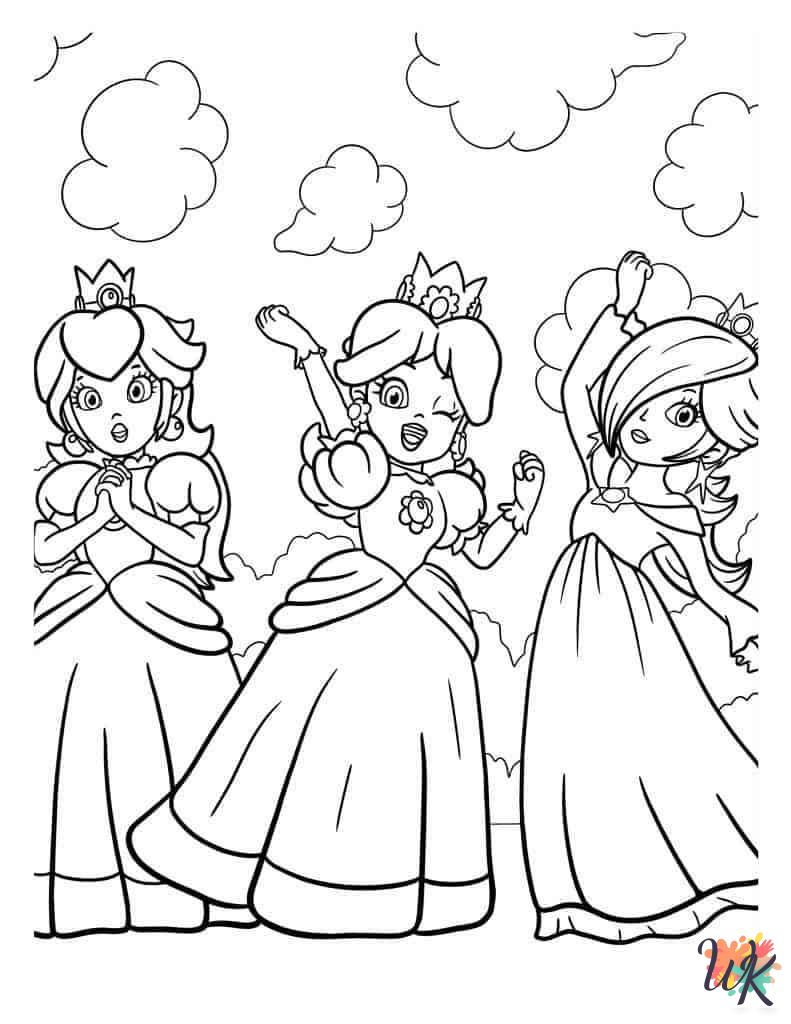 kids Princess Peach coloring pages