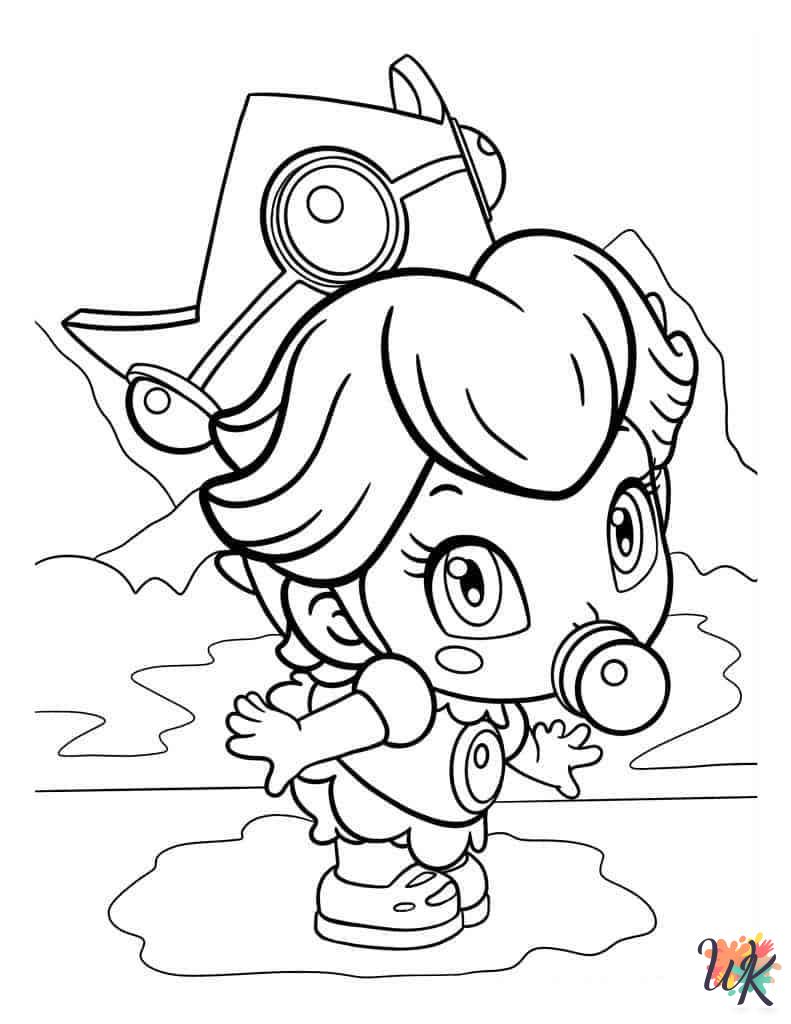 merry Princess Peach coloring pages