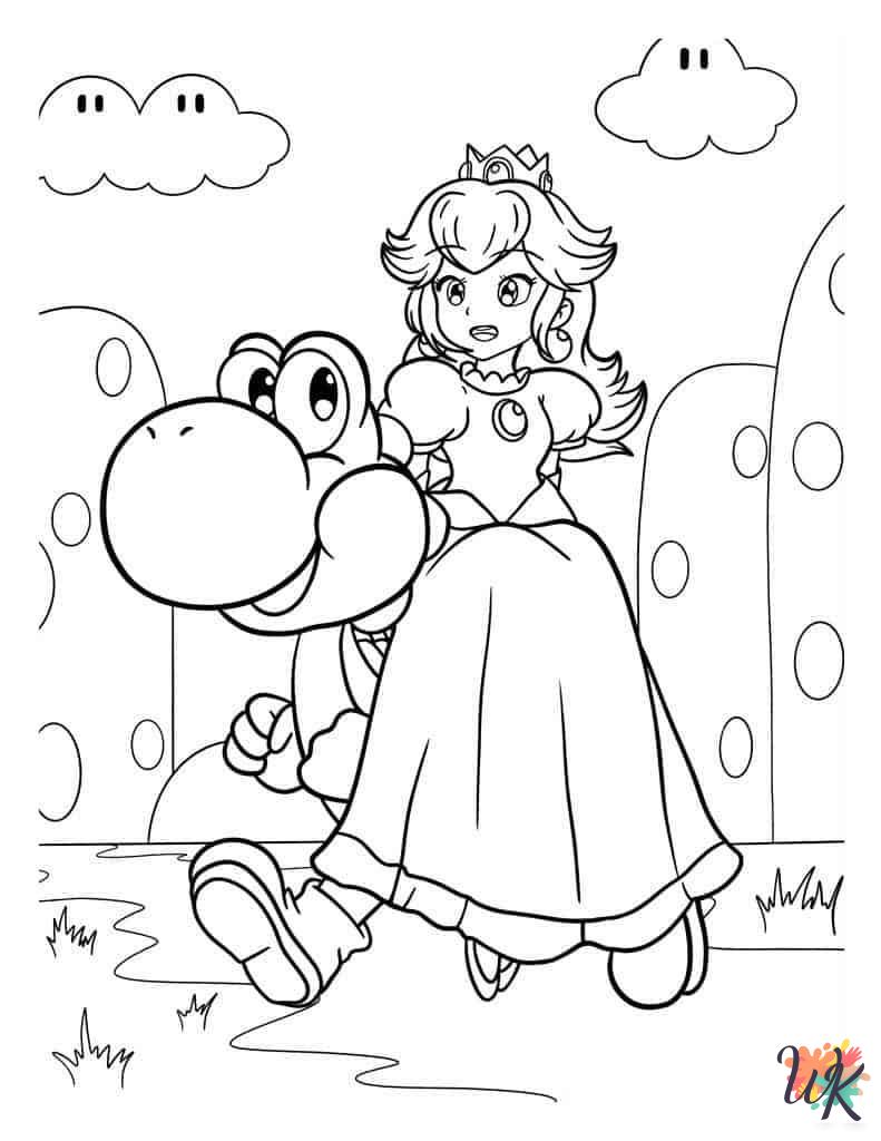 free Princess Peach coloring pages pdf