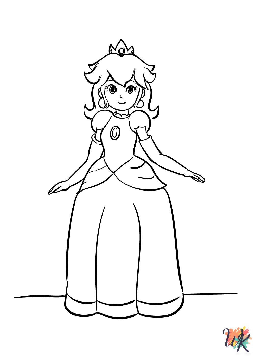 adult Princess Peach coloring pages