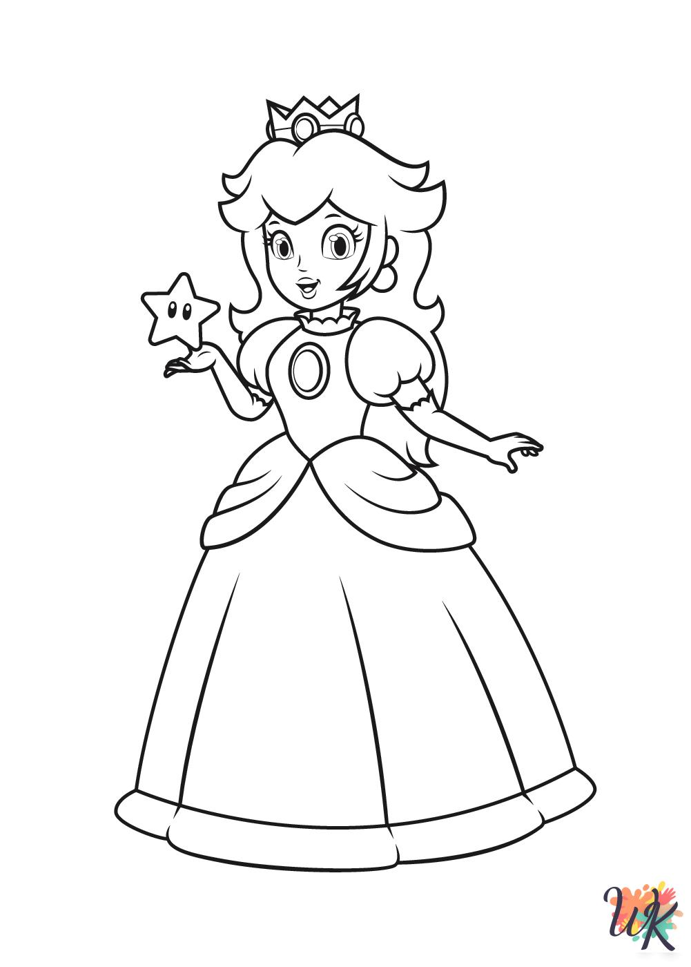 coloring pages printable Princess Peach