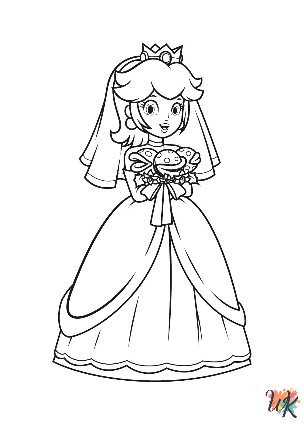 adult coloring pages Princess Peach