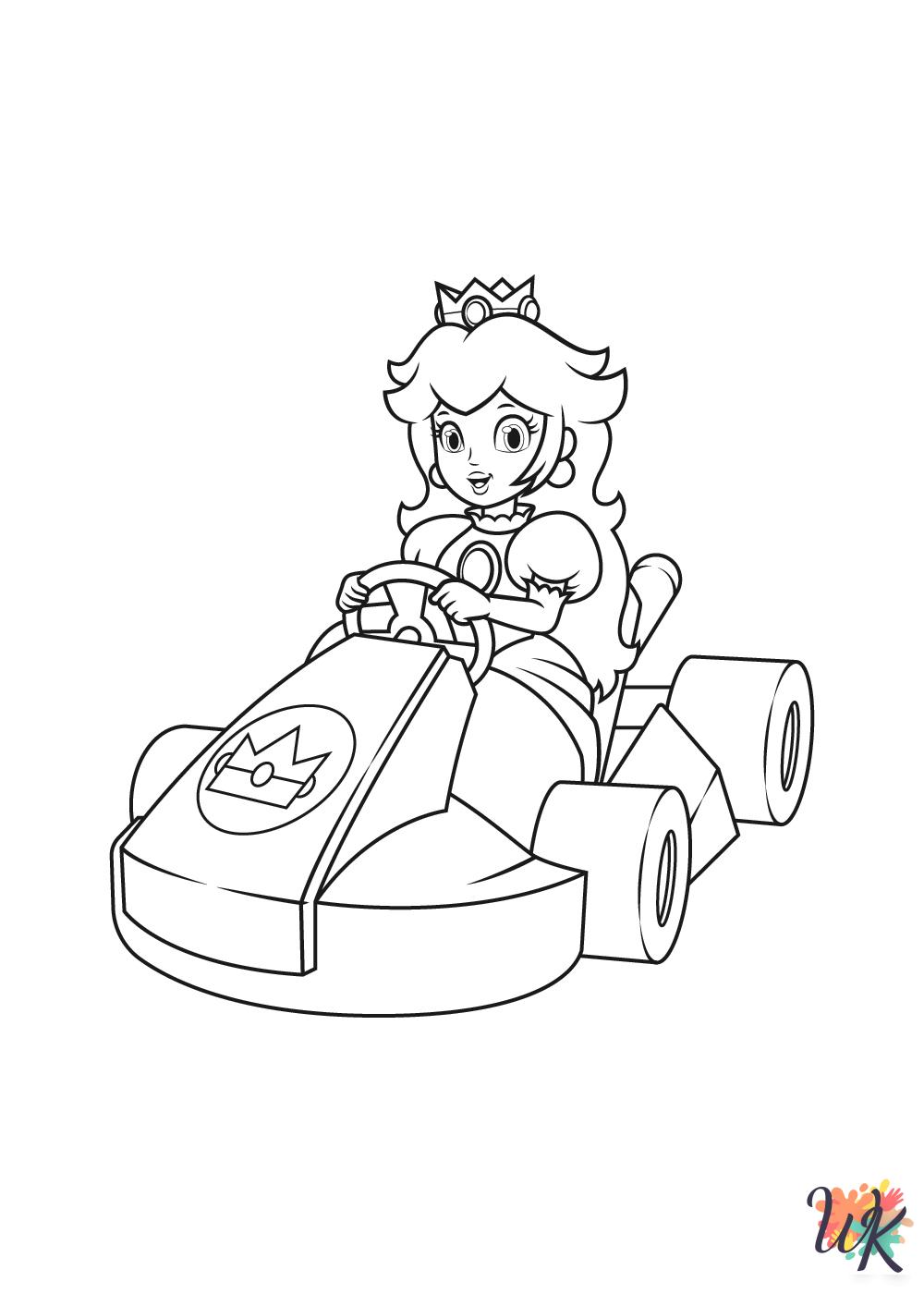 fun Princess Peach coloring pages