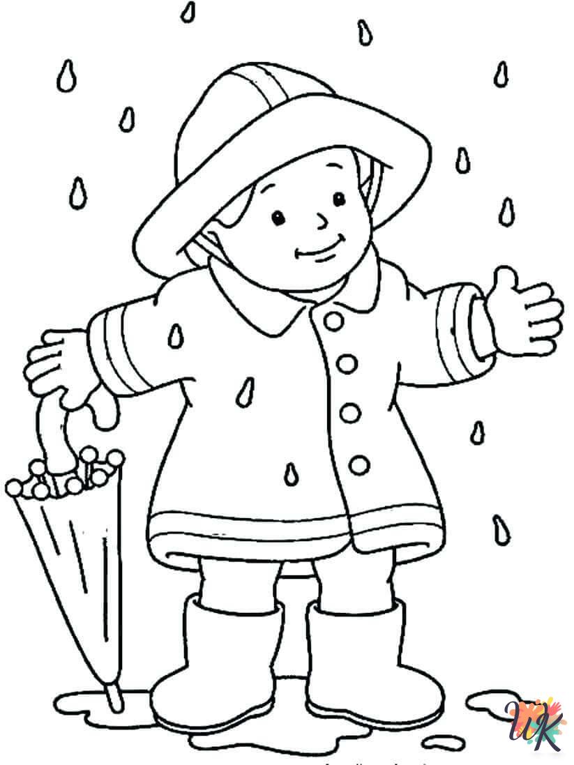 preschool Rainy Day coloring pages