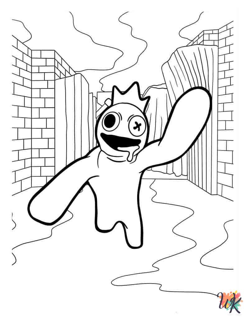 Roblox coloring pages for adults easy