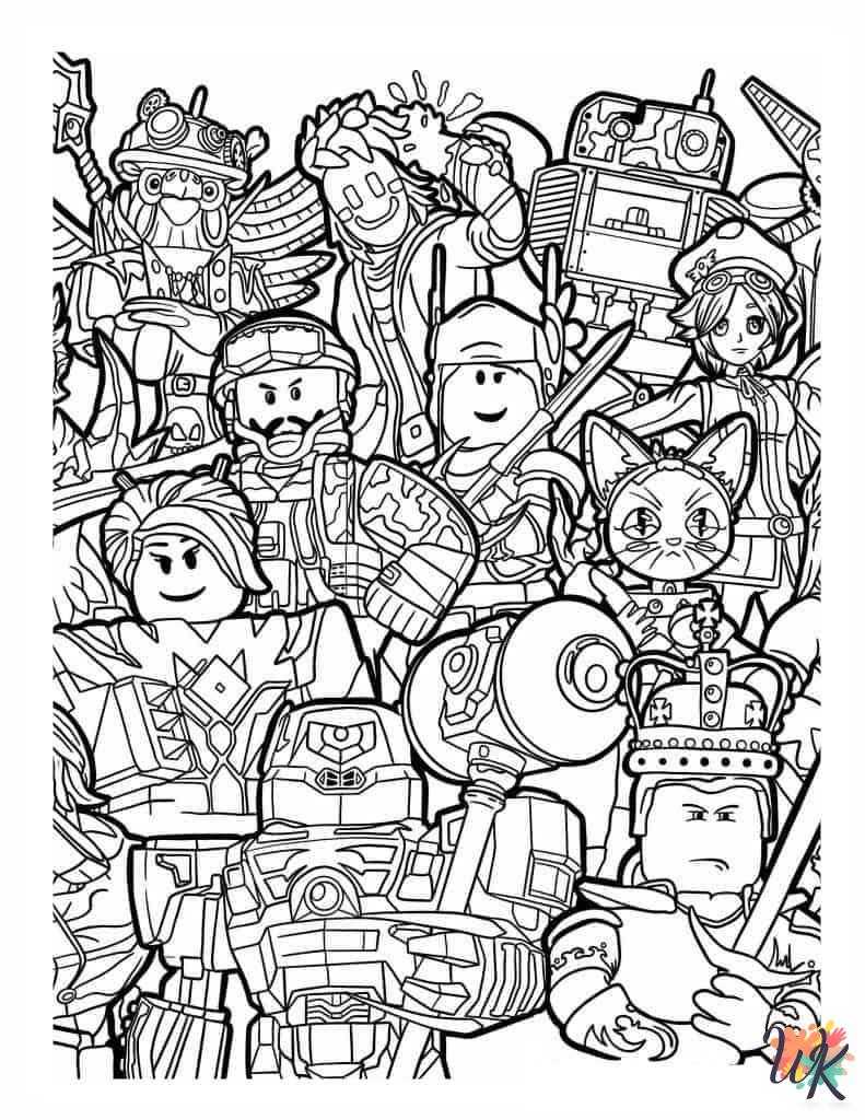 free adult Roblox coloring pages