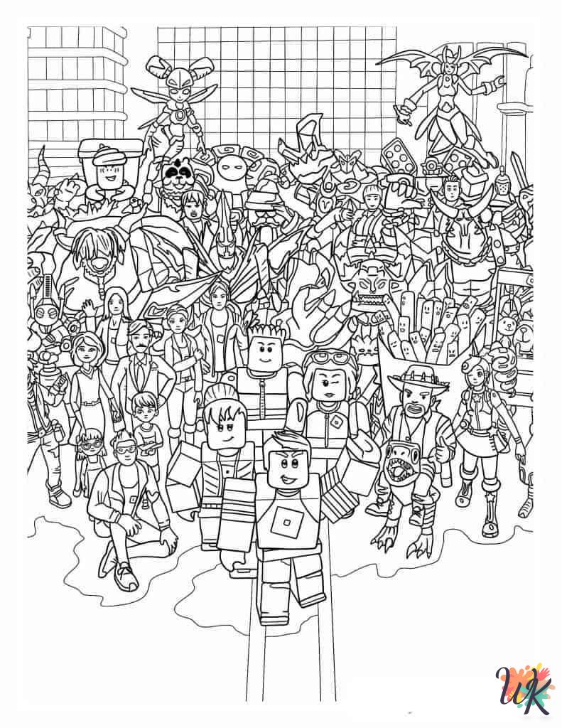 detailed Roblox coloring pages