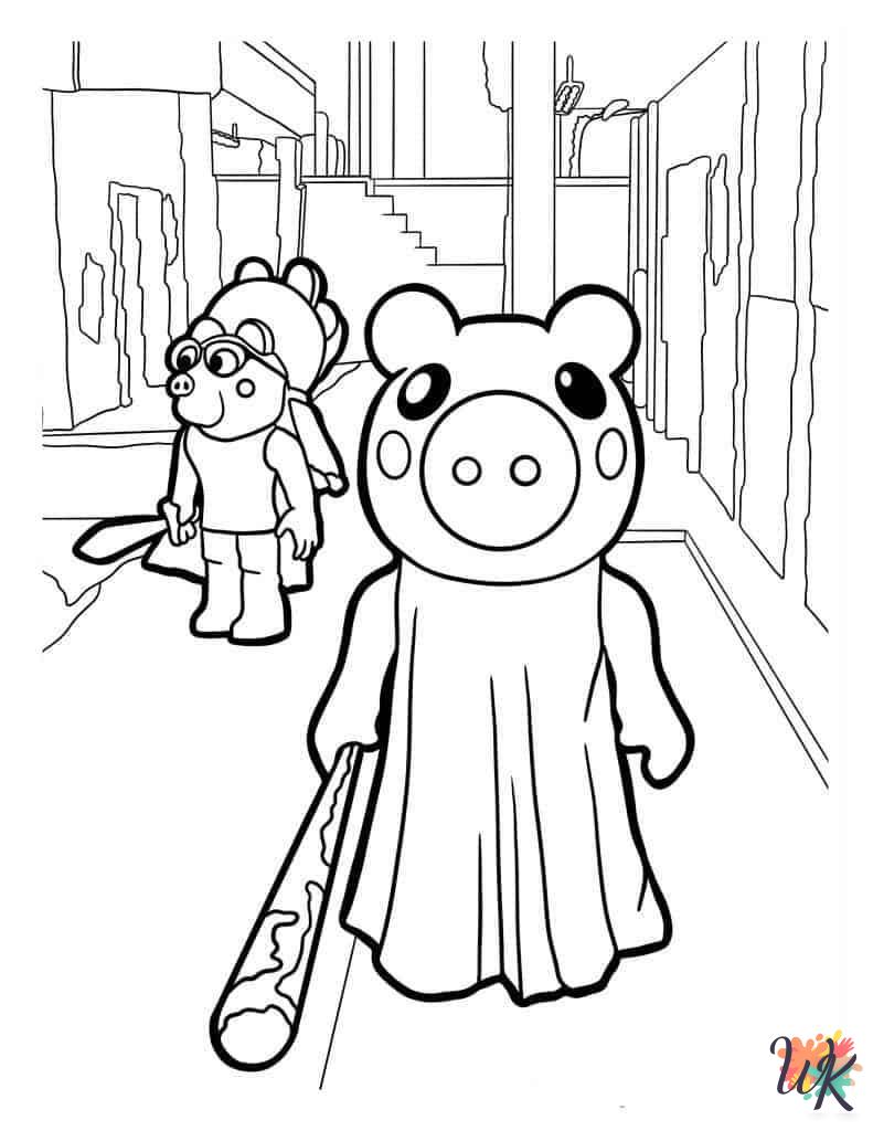 Roblox themed coloring pages
