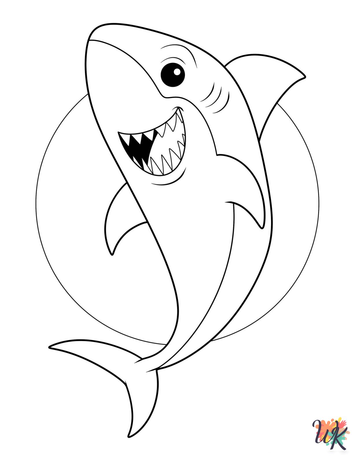 Shark coloring pages pdf