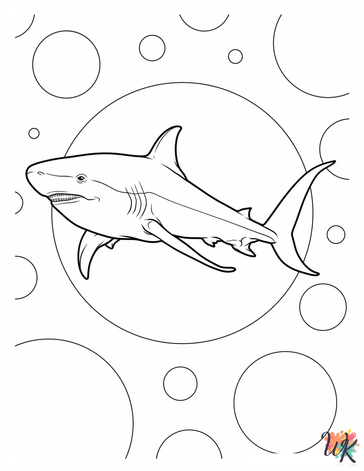 Shark adult coloring pages