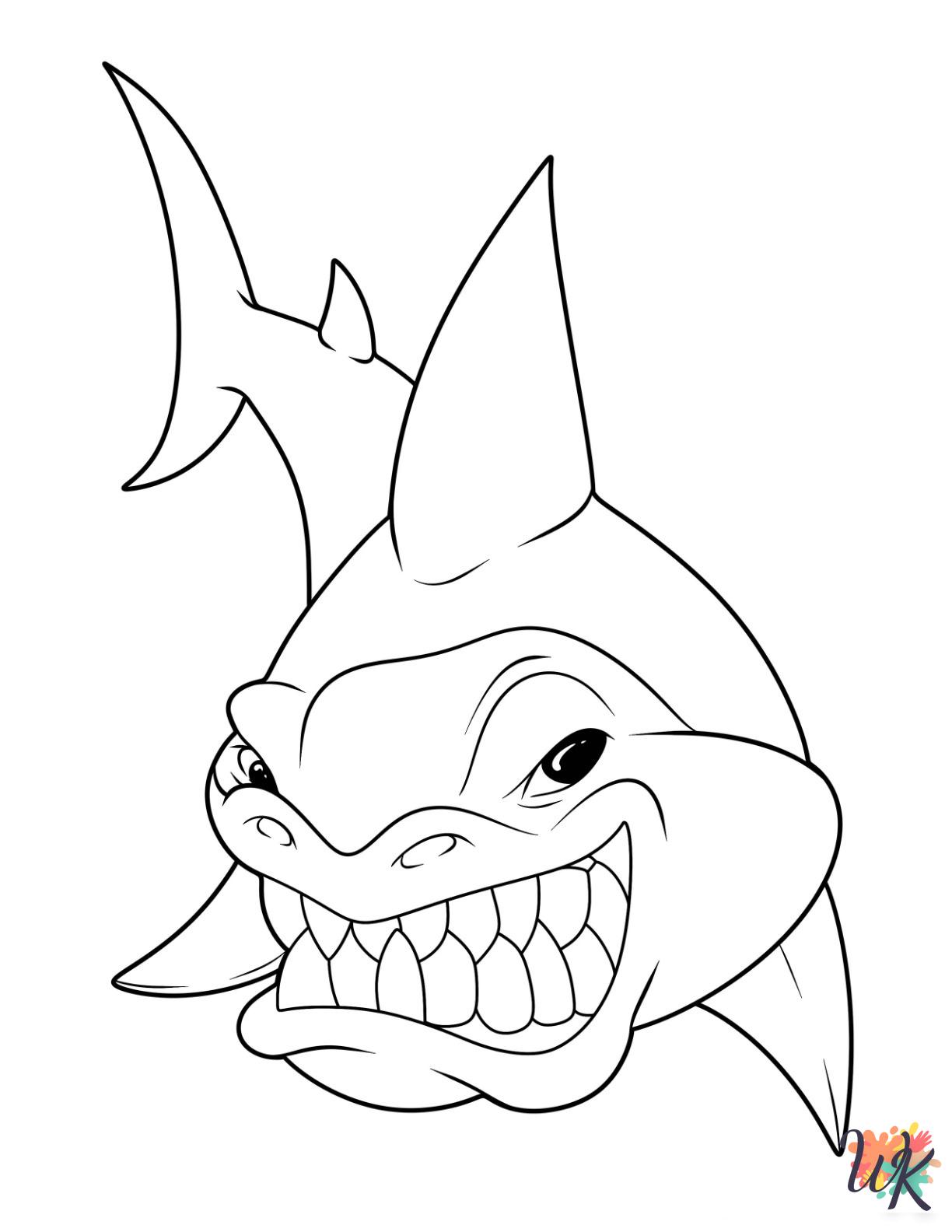 adult coloring pages Shark