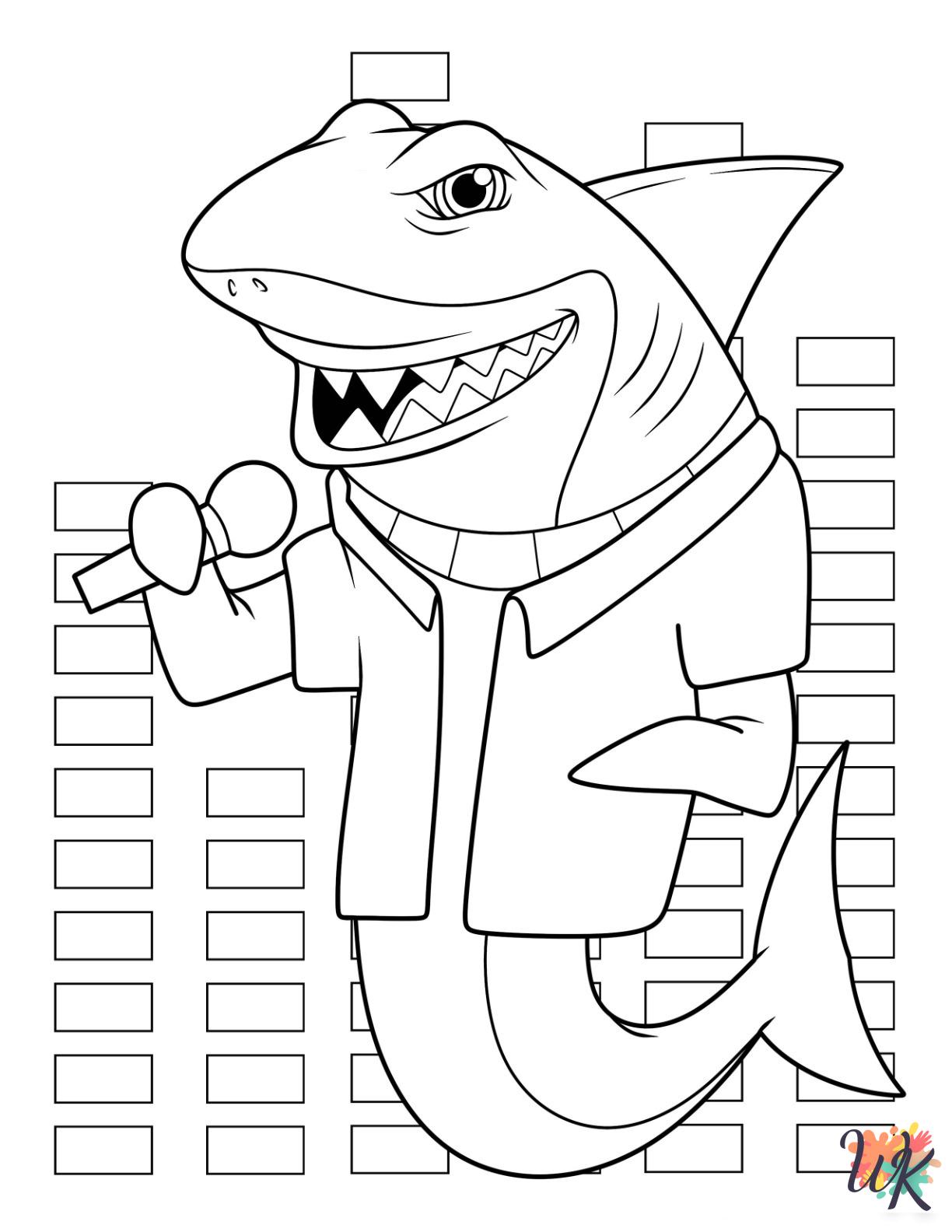 Shark coloring pages free printable