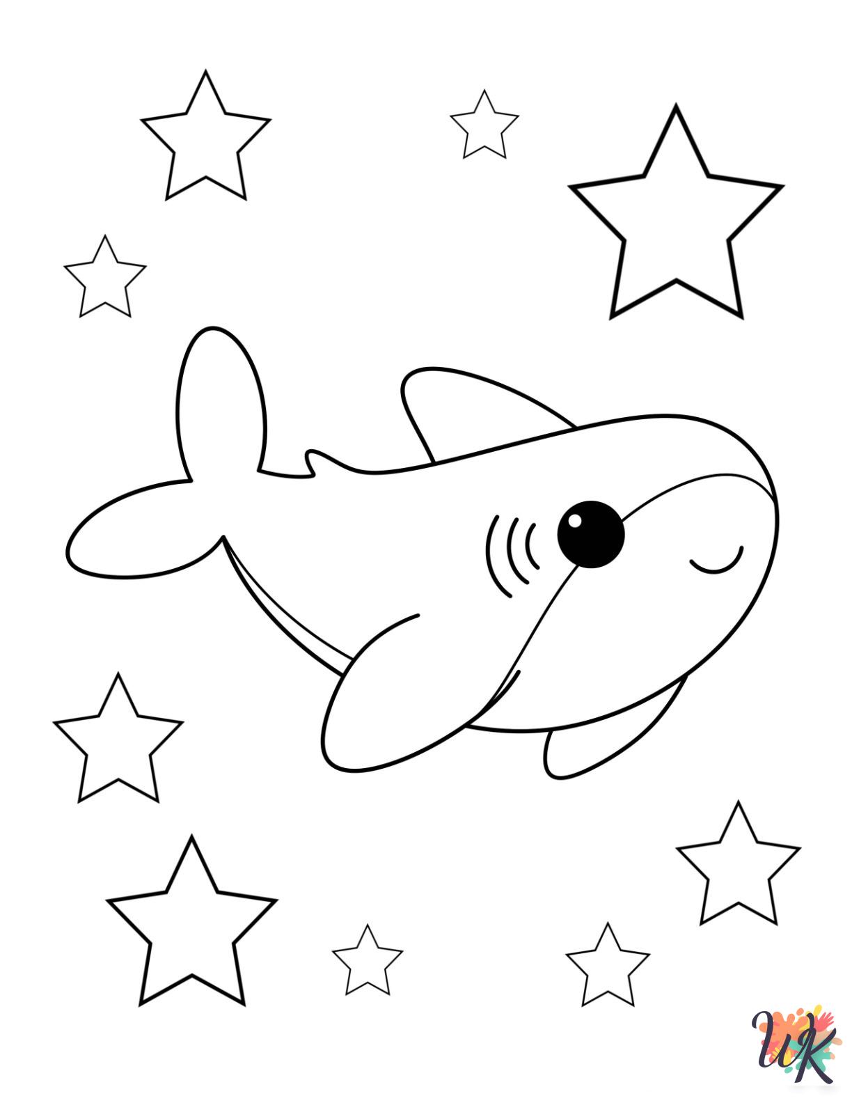 free Shark coloring pages for kids