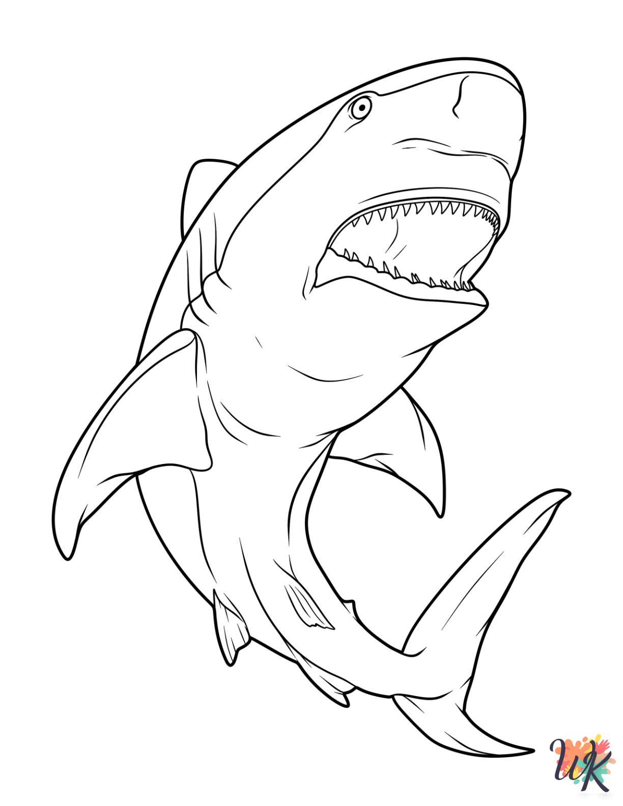 coloring pages for kids Shark
