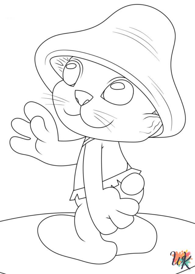 printable Smurf Cat coloring pages