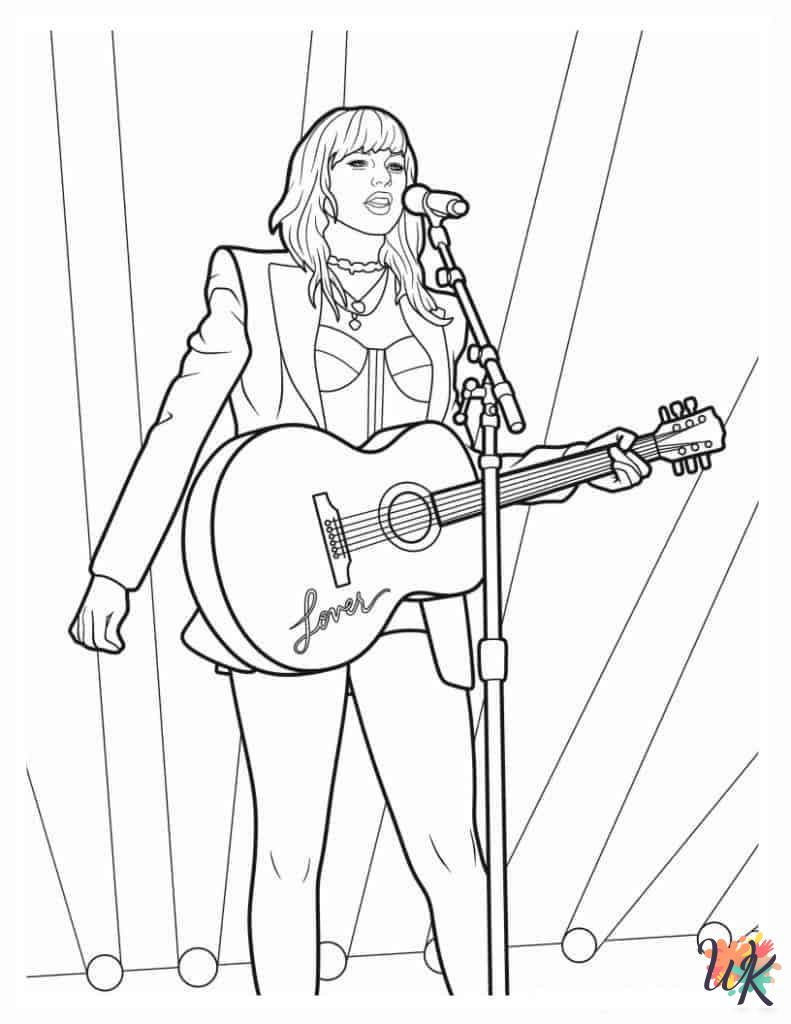 printable Taylor Swift coloring pages for adults