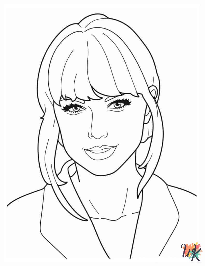 Taylor Swift free coloring pages