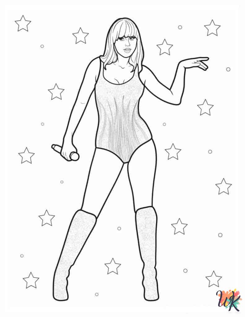 printable coloring pages Taylor Swift
